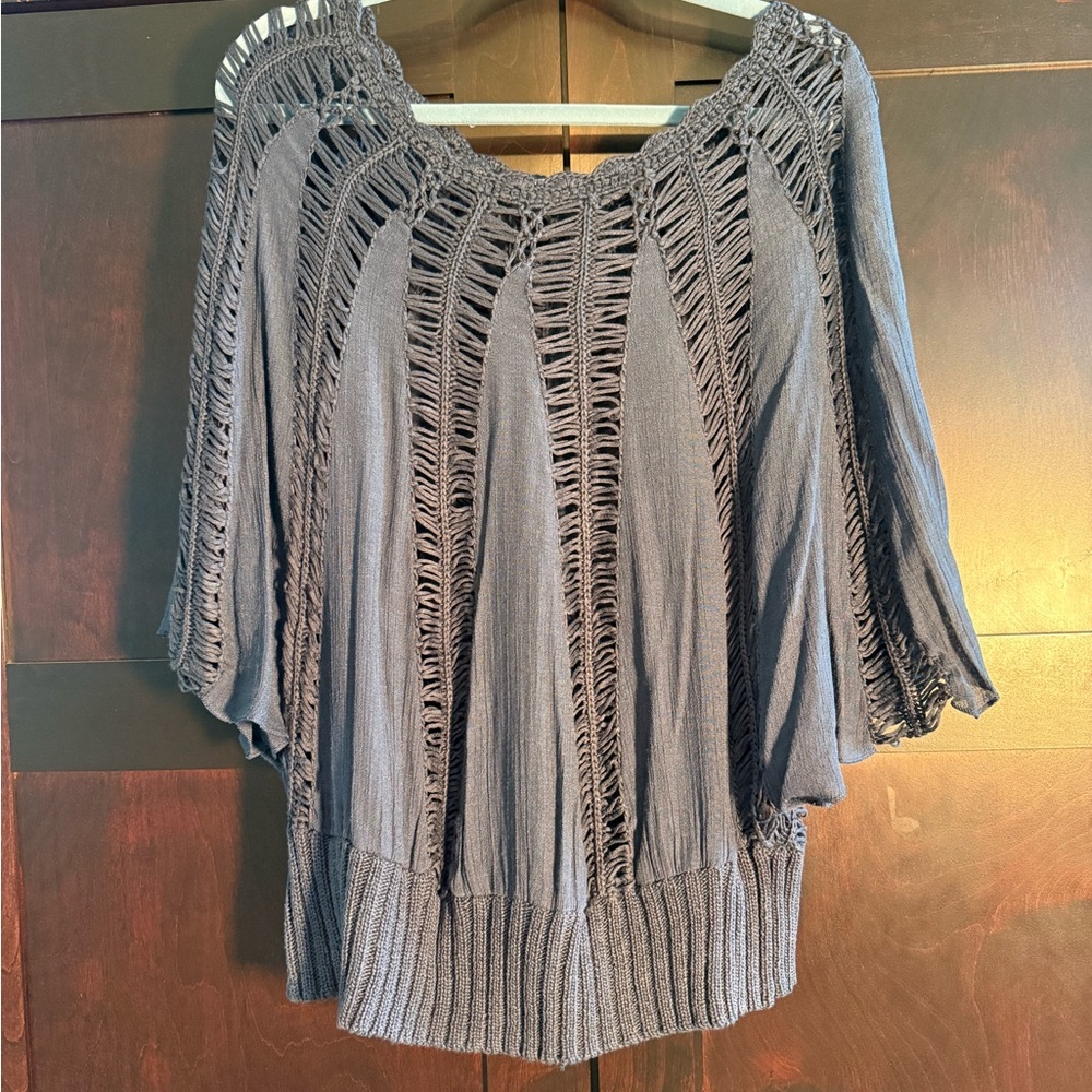 Anthropologie Tiny gray/blue Knit Sweater